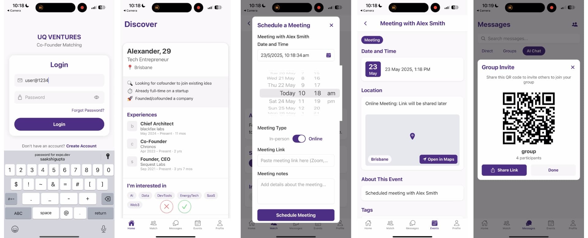 Co-Founder Matching screenshot